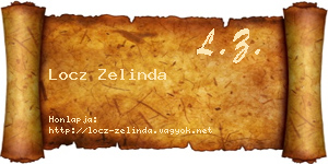 Locz Zelinda névjegykártya
