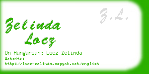 zelinda locz business card